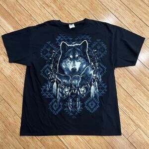 Native American Wolf T-Shirt spiritual nature wilderness
